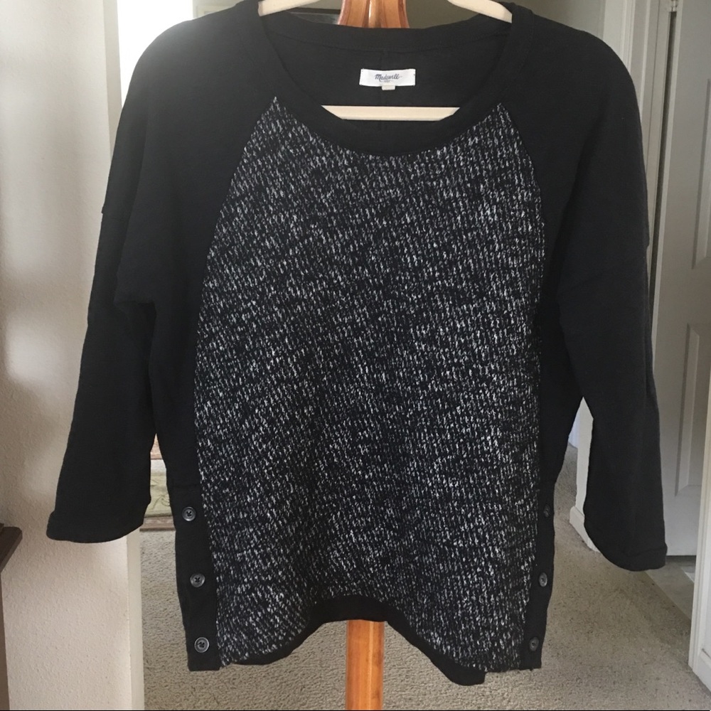 Madewell Black and White Top. Size Small.